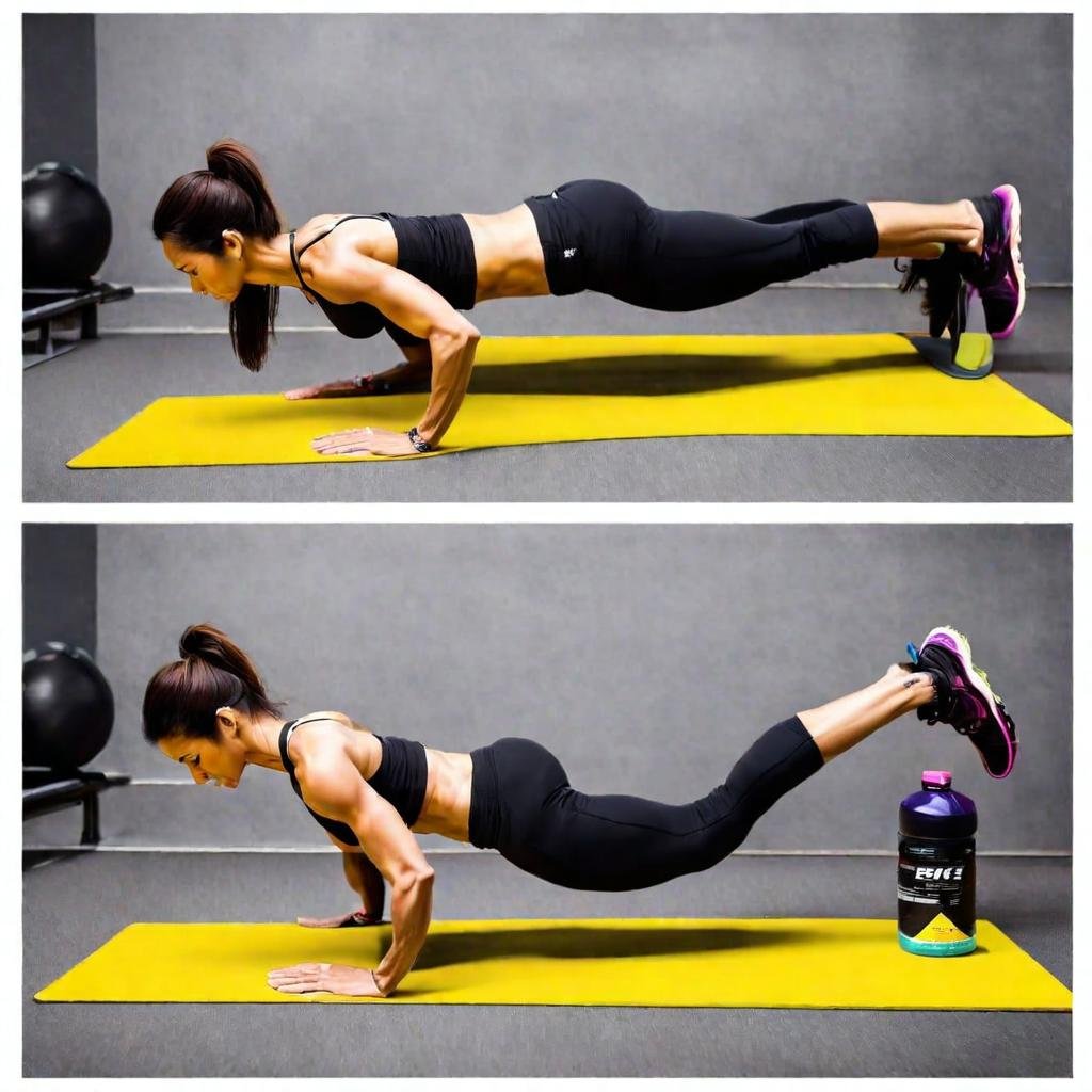 a lady doing plank